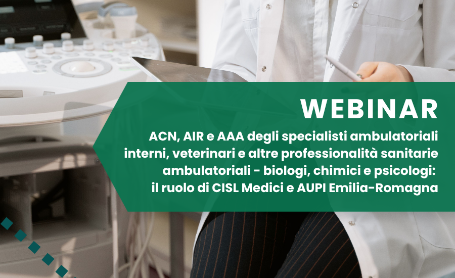 Cisl Medici Emilia Romagna - Webinar Specialistica ambulatoriale